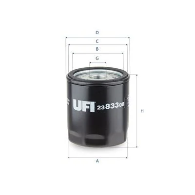 Alyvos filtras UFI FILTRY 23.833.00