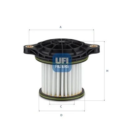 Filtras, hidraulinė sistema UFI FILTRY 25.TG1.00