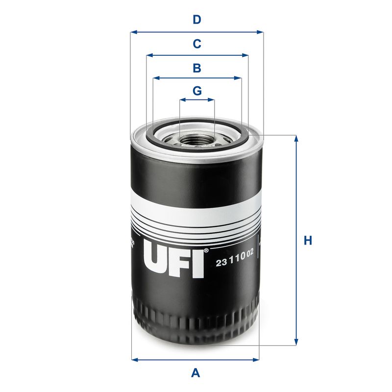 Alyvos filtras UFI 23.110.02