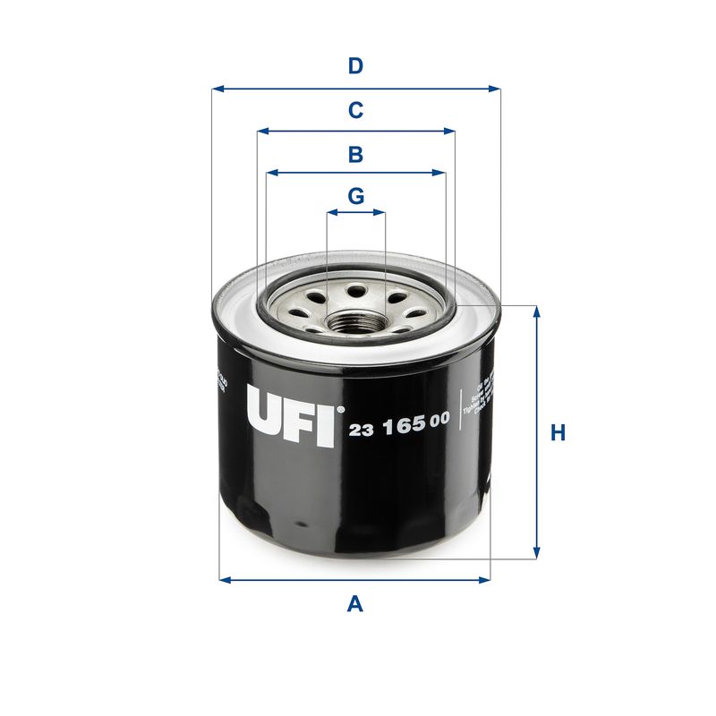 Alyvos filtras UFI 23.165.00