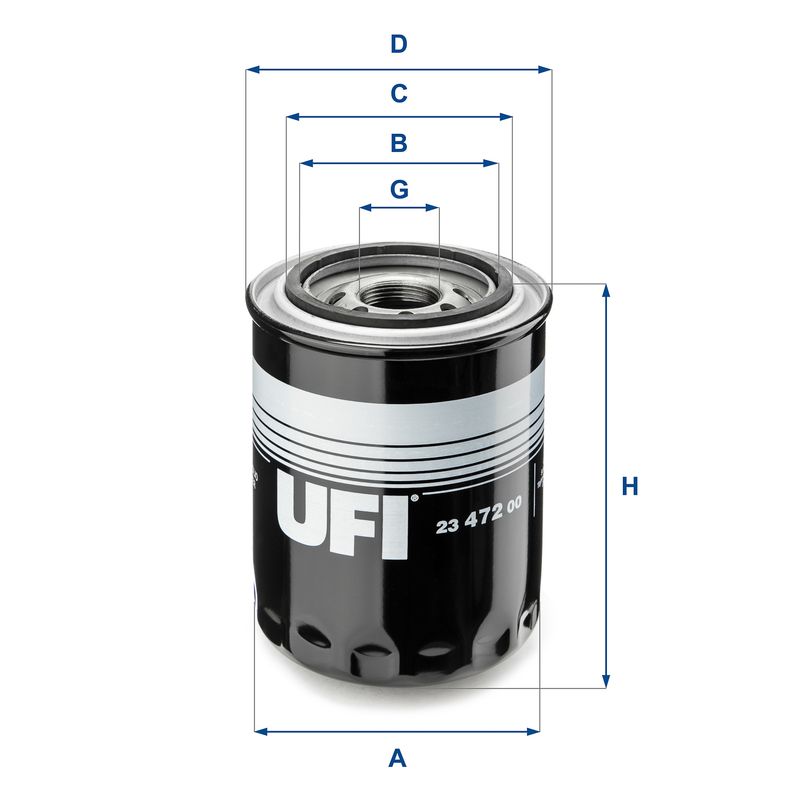 Оливний фільтр UFI 23.472.00