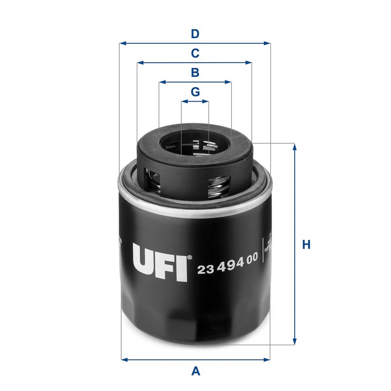 Alyvos filtras UFI 23.494.00