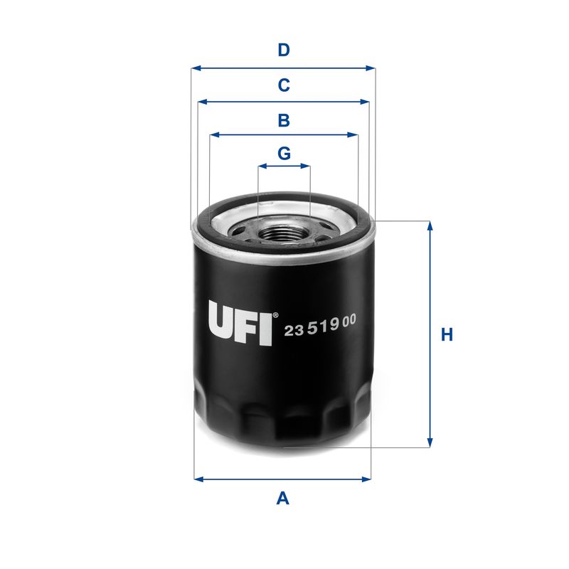 Оливний фільтр UFI 23.519.00