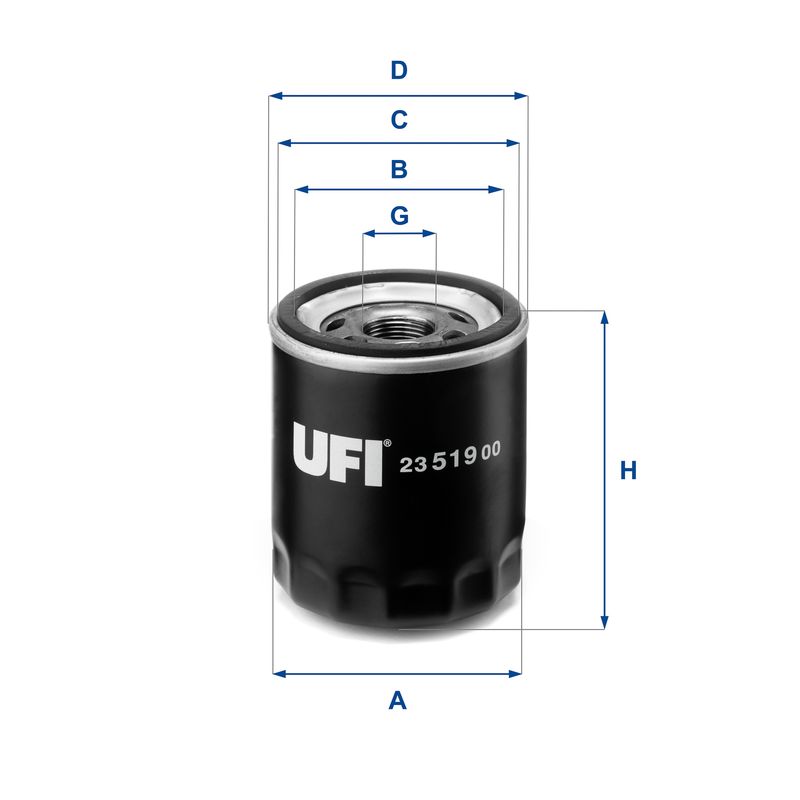 Alyvos filtras UFI 23.519.00