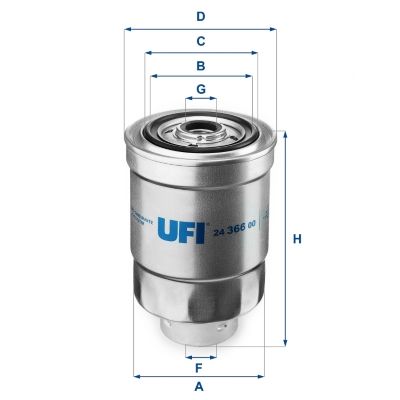 Фільтр палива UFI 24.366.00