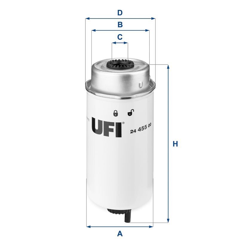 Фільтр палива UFI 24.455.00