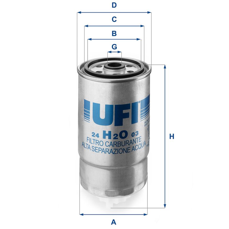Kuro filtras UFI 24.H2O.03