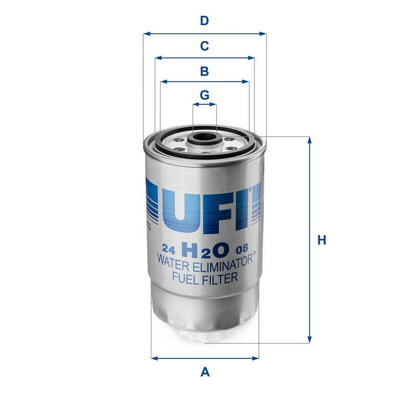 Kuro filtras UFI 24.H2O.08