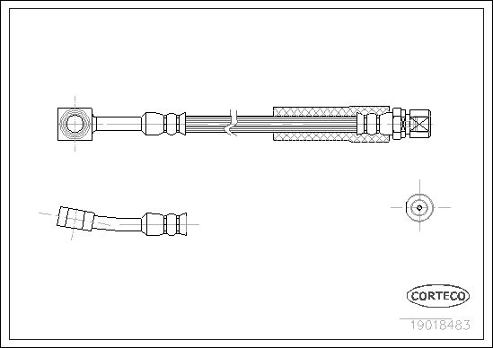 Brake Hose CORTECO 19018483