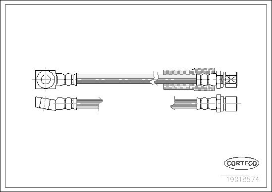 Brake Hose CORTECO 19018874