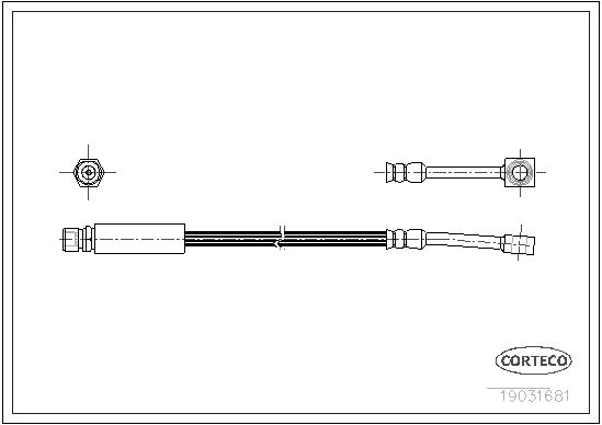 Brake Hose CORTECO 19031681