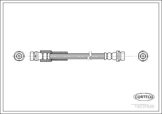 Brake Hose CORTECO 19031686