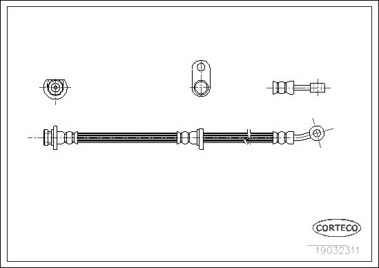 Brake Hose CORTECO 19032311