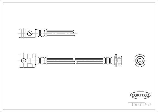 Brake Hose CORTECO 19032357