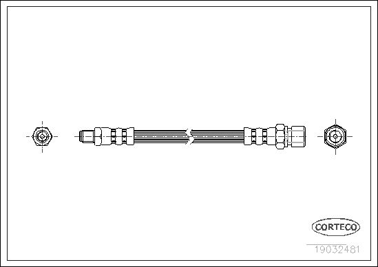 Brake Hose CORTECO 19032481