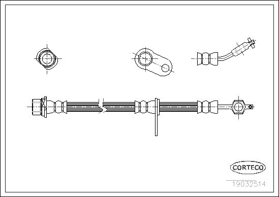 Brake Hose CORTECO 19032514