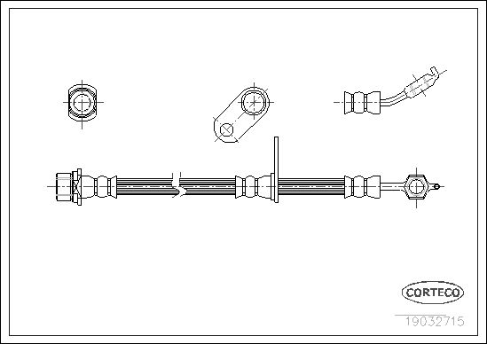 Brake Hose CORTECO 19032715