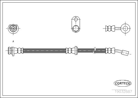 Brake Hose CORTECO 19032887