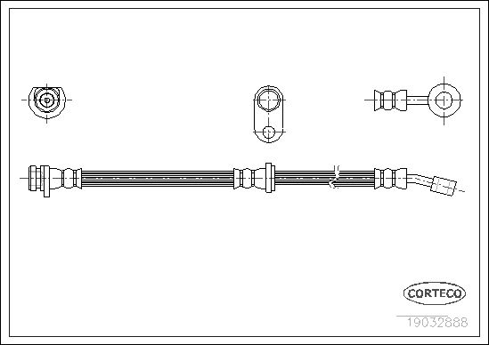 Brake Hose CORTECO 19032888