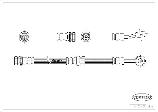 Brake Hose CORTECO 19032943