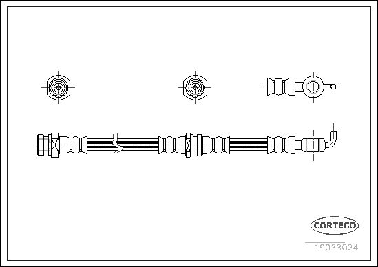 Brake Hose CORTECO 19033024