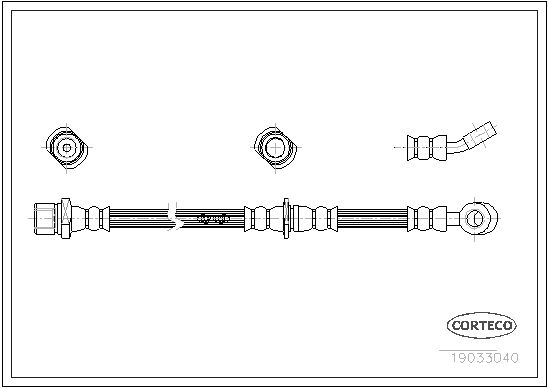 Brake Hose CORTECO 19033040