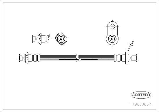 Brake Hose CORTECO 19033052