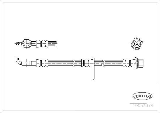 Brake Hose CORTECO 19033074