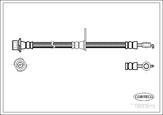 Brake Hose CORTECO 19033075