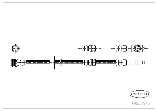 Brake Hose CORTECO 19033513