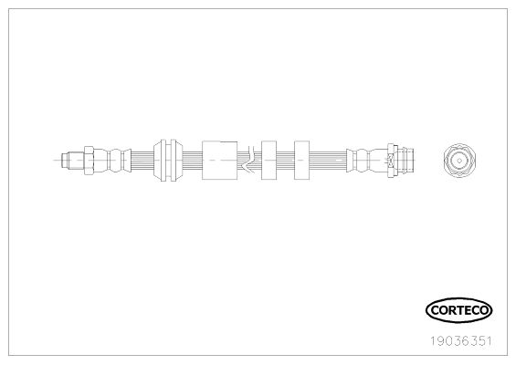 Brake Hose CORTECO 19036351