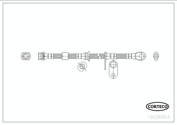 Brake Hose CORTECO 19036993