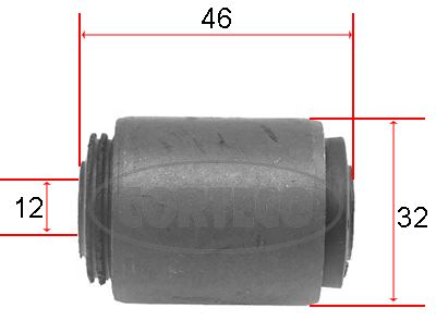 Mounting, control/trailing arm CORTECO 21652438