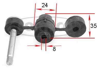 Skersinio stabilizatoriaus įvorė CORTECO 21652487