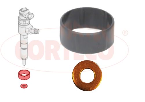 Комплект ущільнювальних кілець, клапан впорскування CORTECO 49445012