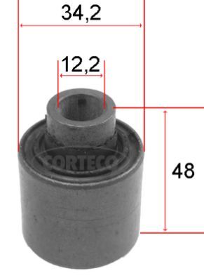 Mounting, control/trailing arm CORTECO 80000091