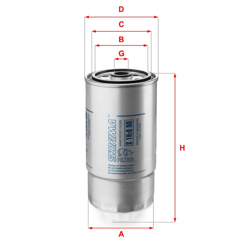 Fuel Filter SOFIMA S 1H2O NR