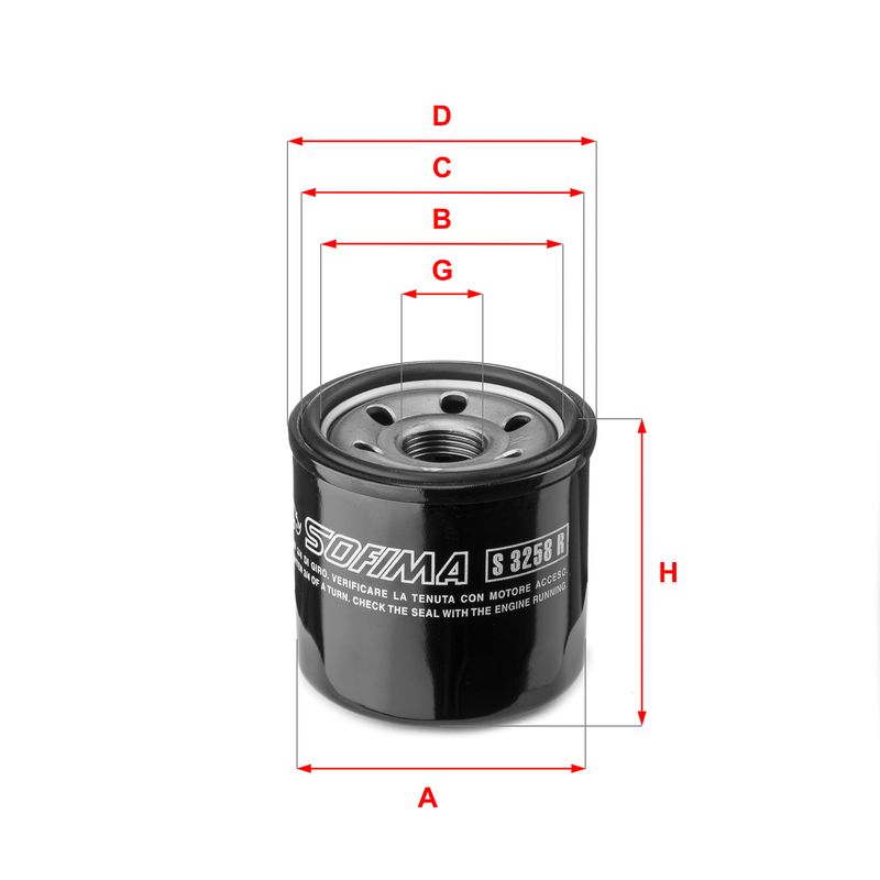 Alyvos filtras SOFIMA S 3258 R