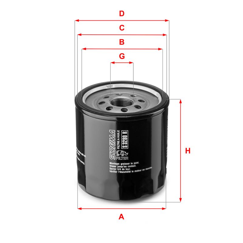 Oil Filter SOFIMA S 3280 R