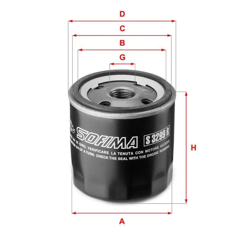 Alyvos filtras SOFIMA S 3299 R