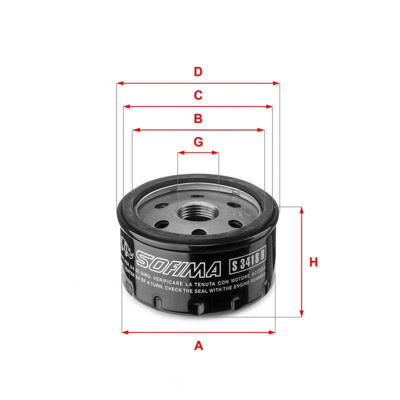 Oil Filter SOFIMA S 3418 R