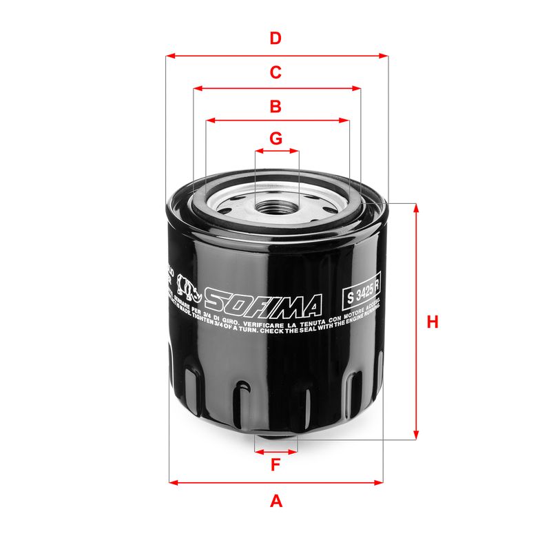 Alyvos filtras SOFIMA S 3425 R