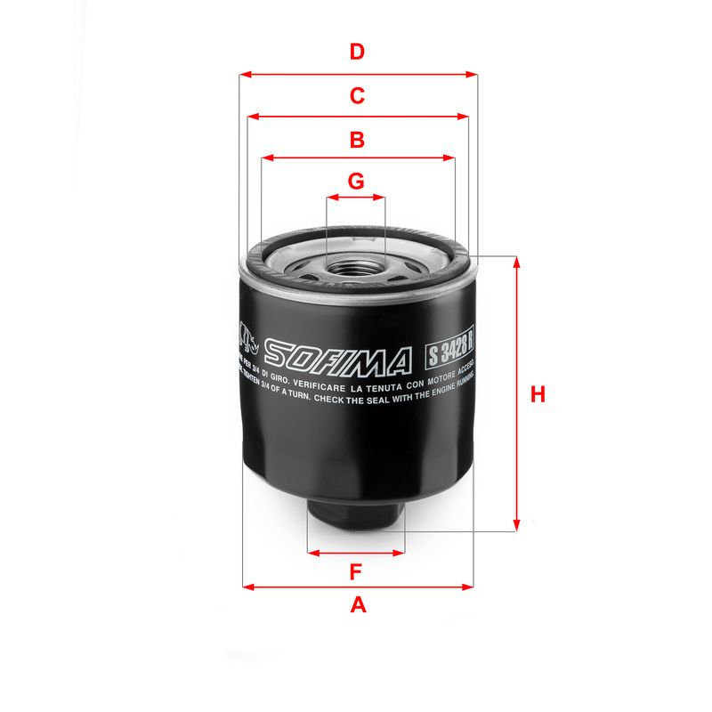 Alyvos filtras SOFIMA S 3428 R