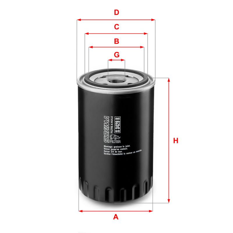 Oil Filter SOFIMA S 3429 R