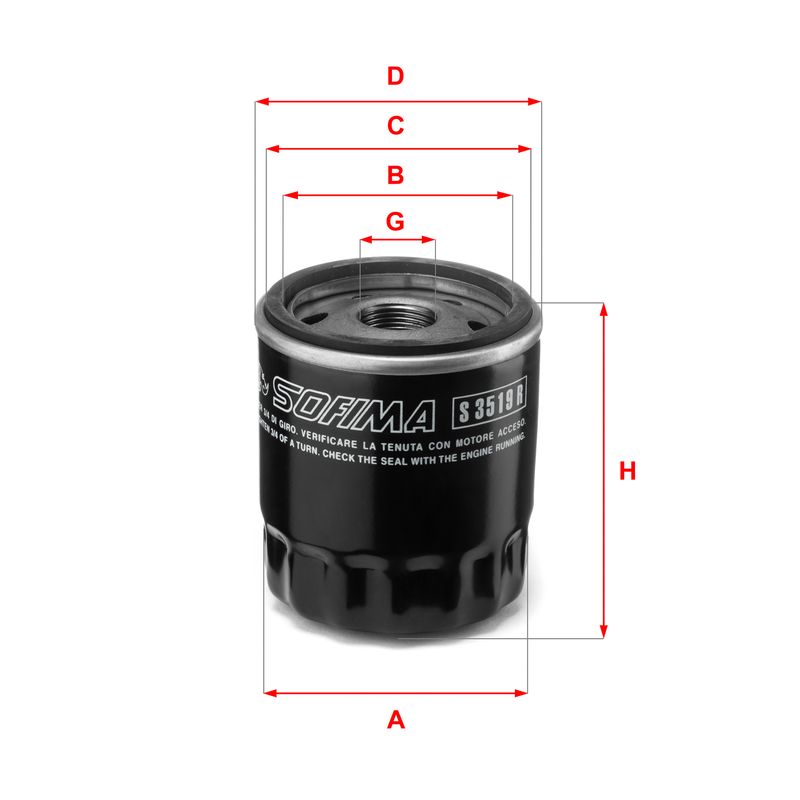 Alyvos filtras SOFIMA S 3519 R