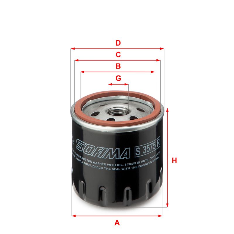 Alyvos filtras SOFIMA S 3575 R