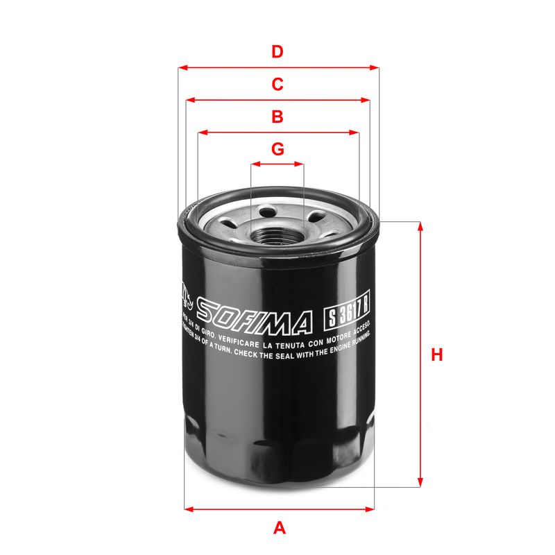 Oil Filter SOFIMA S 3617 R