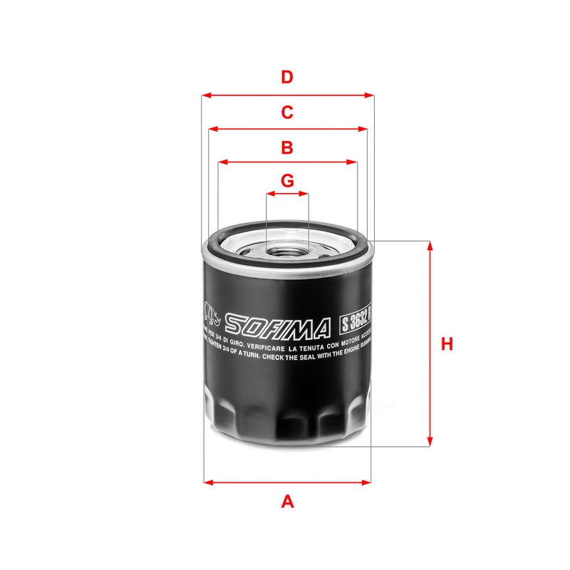 Oil Filter SOFIMA S 3632 R