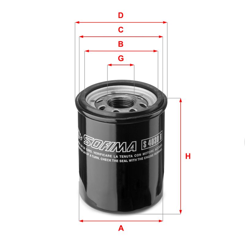 Alyvos filtras SOFIMA S 4030 R