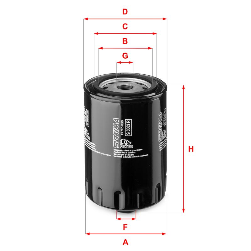 Alyvos filtras SOFIMA S 5603 R